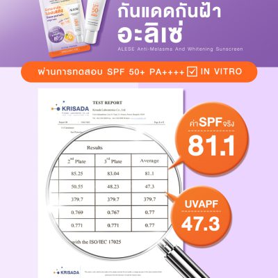 ครีมกันแดดสูตรสกัดจากธรรมชาติ